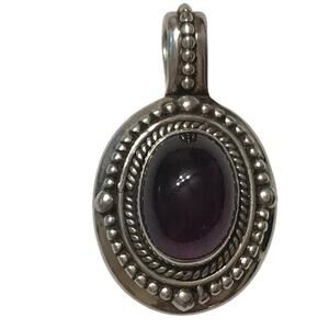 925 Sterling Silver Amethyst Pendant